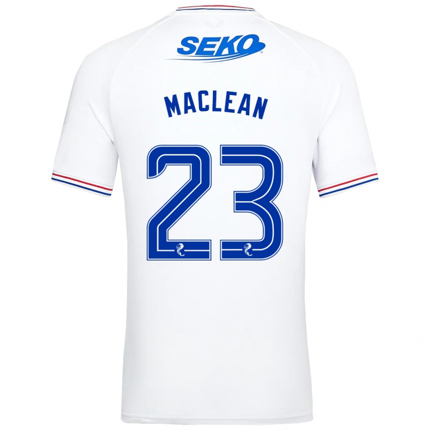 Enfant Maillot Kirsty Maclean #23 Blanc Tenues Extérieur 2023/24 T-Shirt Belgique