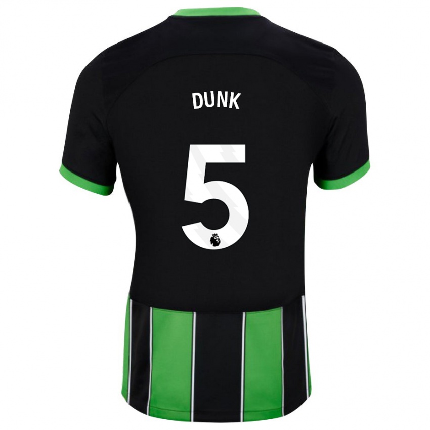 Kinderen Lewis Dunk #5 Zwart Groen Uitshirt Uittenue 2023/24 T-Shirt België