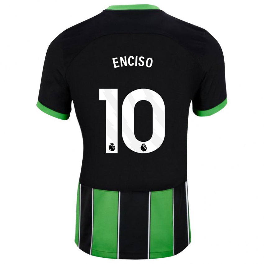 Kinderen Julio Enciso #10 Zwart Groen Uitshirt Uittenue 2023/24 T-Shirt België