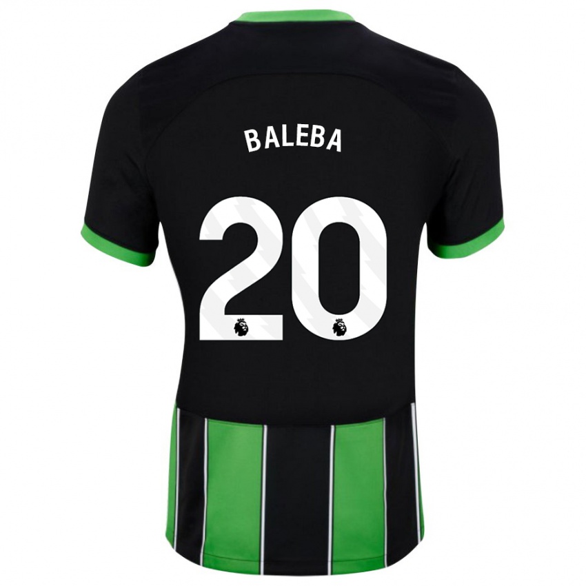 Enfant Maillot Carlos Baleba #20 Vert Noir Tenues Extérieur 2023/24 T-Shirt Belgique