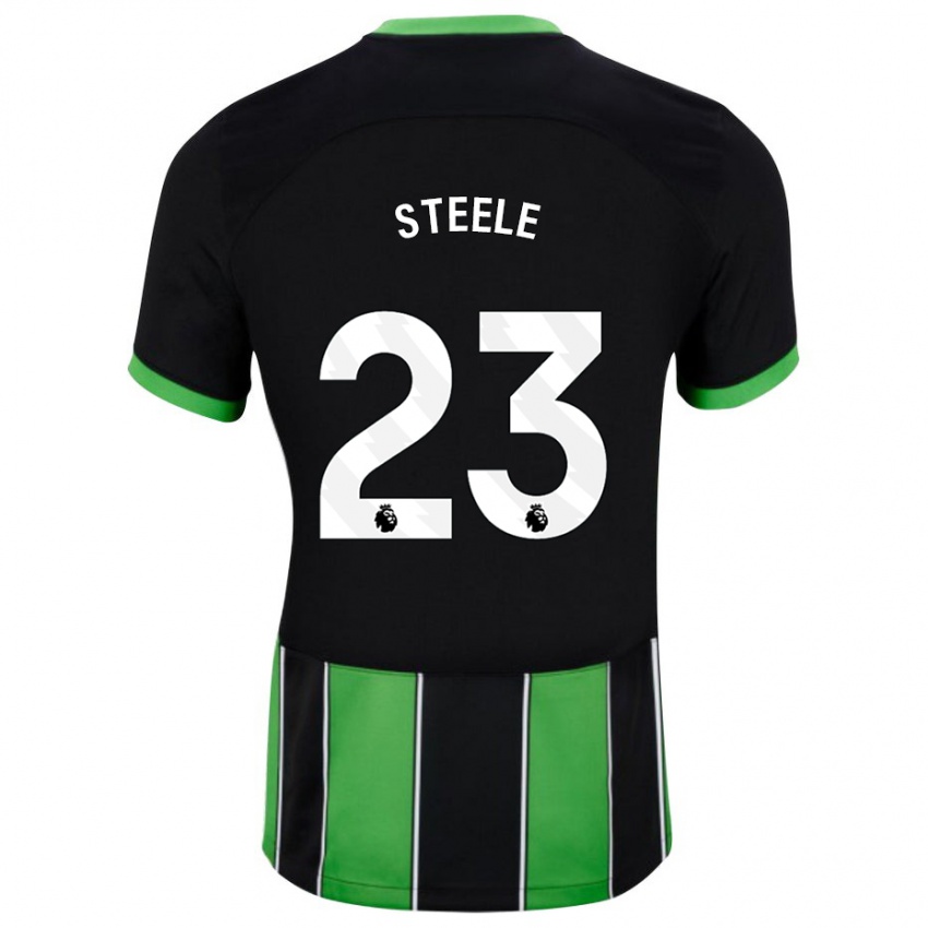 Enfant Maillot Jason Steele #23 Vert Noir Tenues Extérieur 2023/24 T-Shirt Belgique