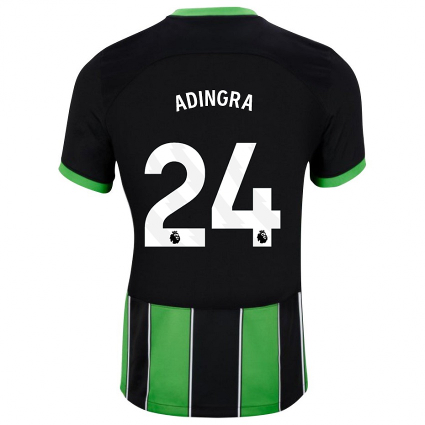 Kinderen Simon Adingra #24 Zwart Groen Uitshirt Uittenue 2023/24 T-Shirt België