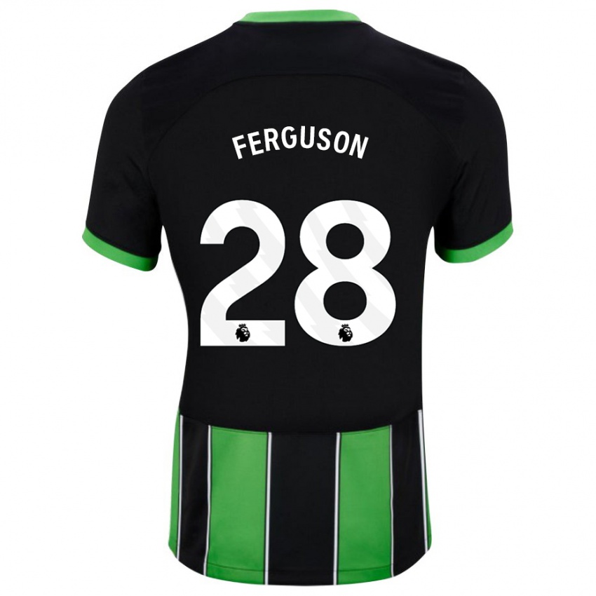 Enfant Maillot Evan Ferguson #28 Vert Noir Tenues Extérieur 2023/24 T-Shirt Belgique