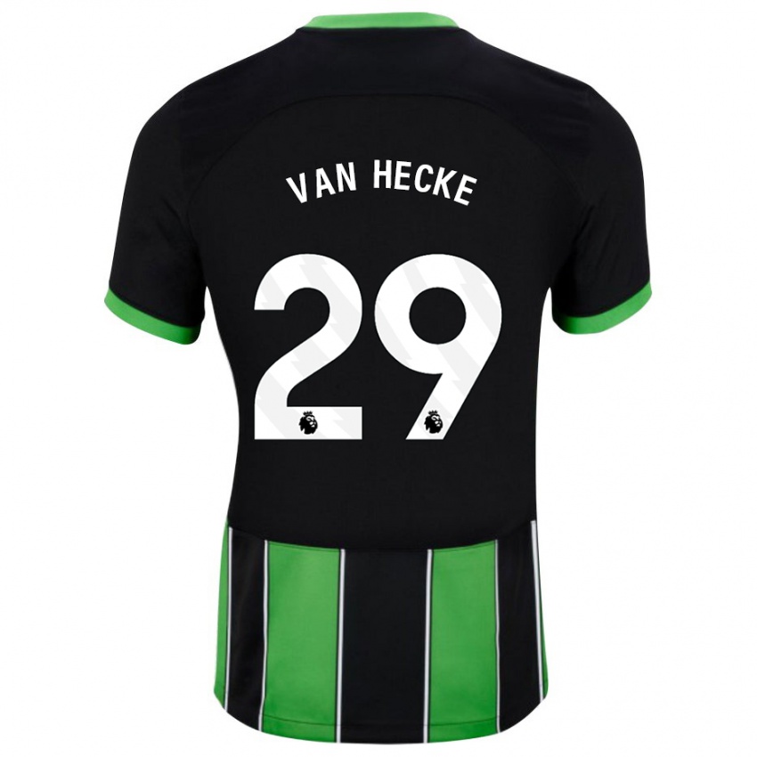 Enfant Maillot Jan Paul Van Hecke #29 Vert Noir Tenues Extérieur 2023/24 T-Shirt Belgique