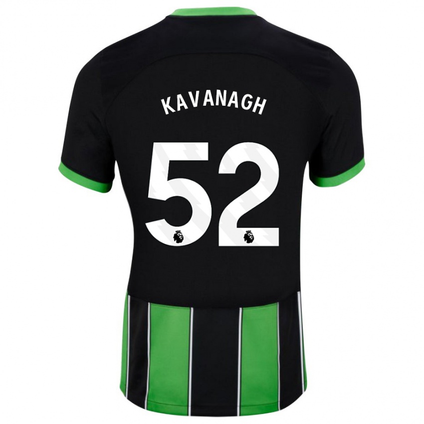 Enfant Maillot Leigh Kavanagh #52 Vert Noir Tenues Extérieur 2023/24 T-Shirt Belgique