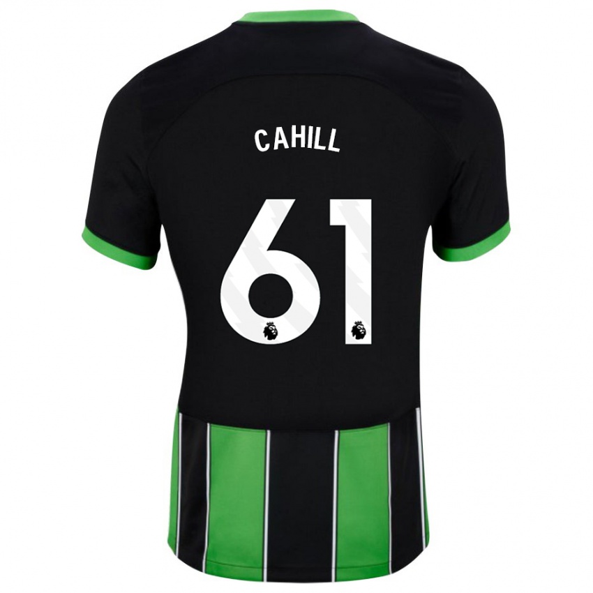 Enfant Maillot Killian Cahill #61 Vert Noir Tenues Extérieur 2023/24 T-Shirt Belgique