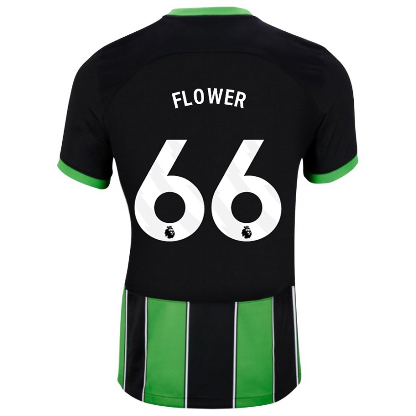 Kinderen Louis Flower #66 Zwart Groen Uitshirt Uittenue 2023/24 T-Shirt België