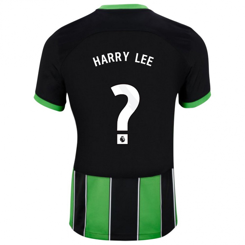 Enfant Maillot Harry Lee #0 Vert Noir Tenues Extérieur 2023/24 T-Shirt Belgique