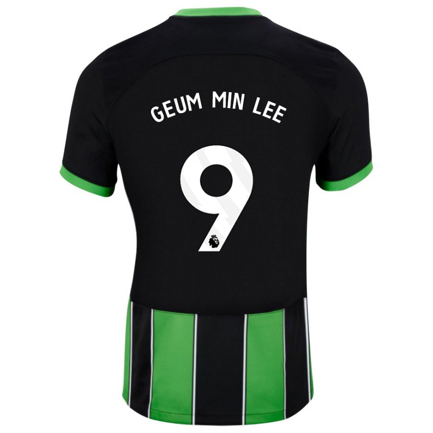 Kinderen Lee Geum-Min #9 Zwart Groen Uitshirt Uittenue 2023/24 T-Shirt België