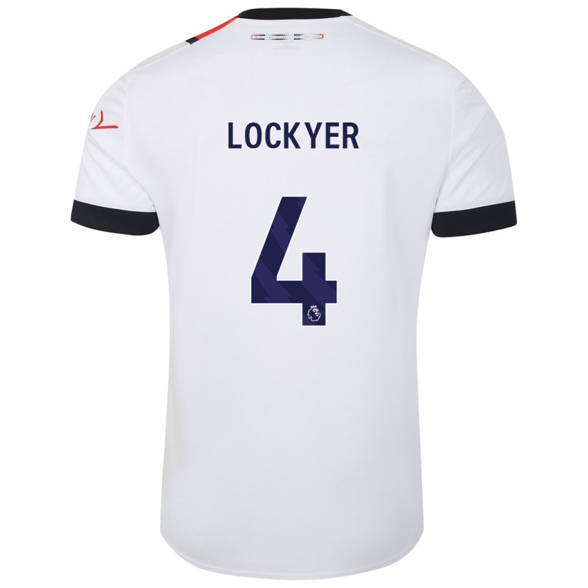 Kinder Tom Lockyer #4 Weiß Auswärtstrikot Trikot 2023/24 T-Shirt Belgien