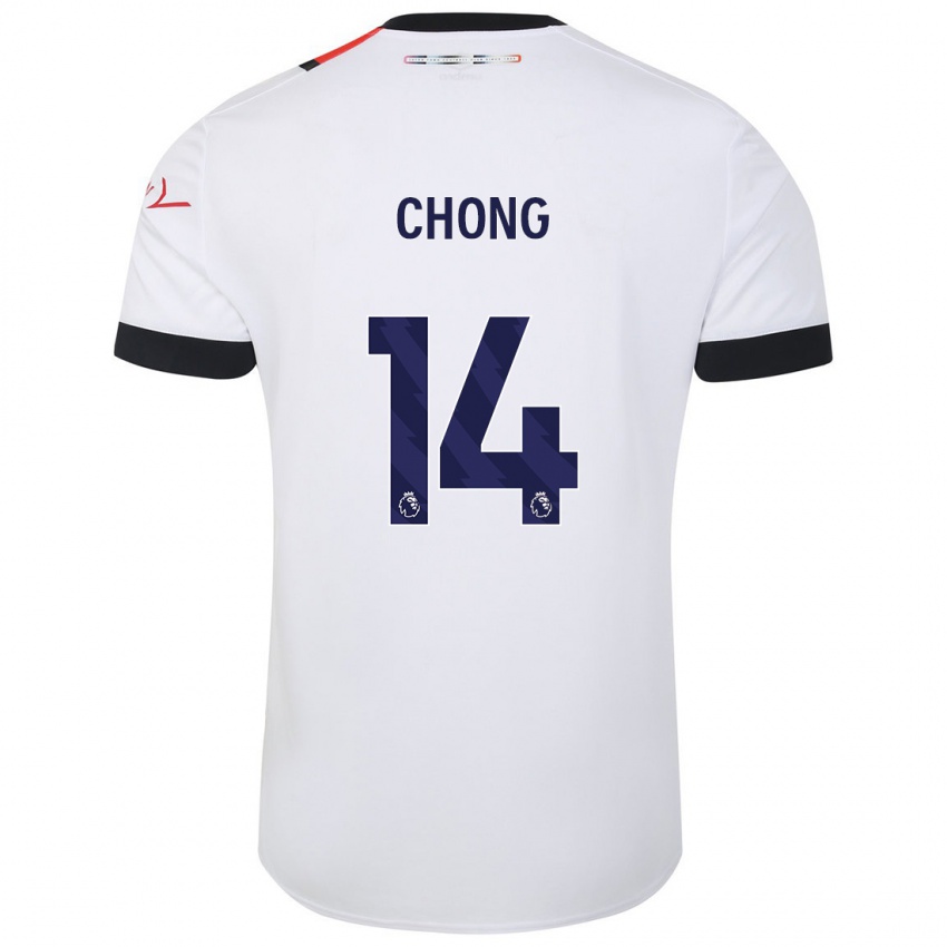 Kinder Tahith Chong #14 Weiß Auswärtstrikot Trikot 2023/24 T-Shirt Belgien