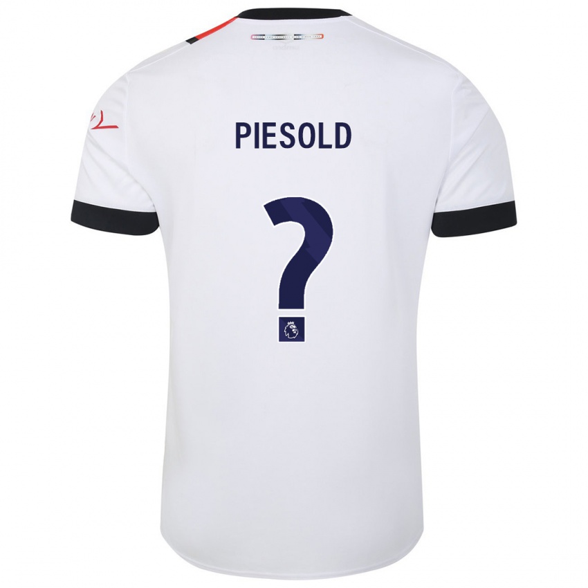Kinder Axel Piesold #0 Weiß Auswärtstrikot Trikot 2023/24 T-Shirt Belgien