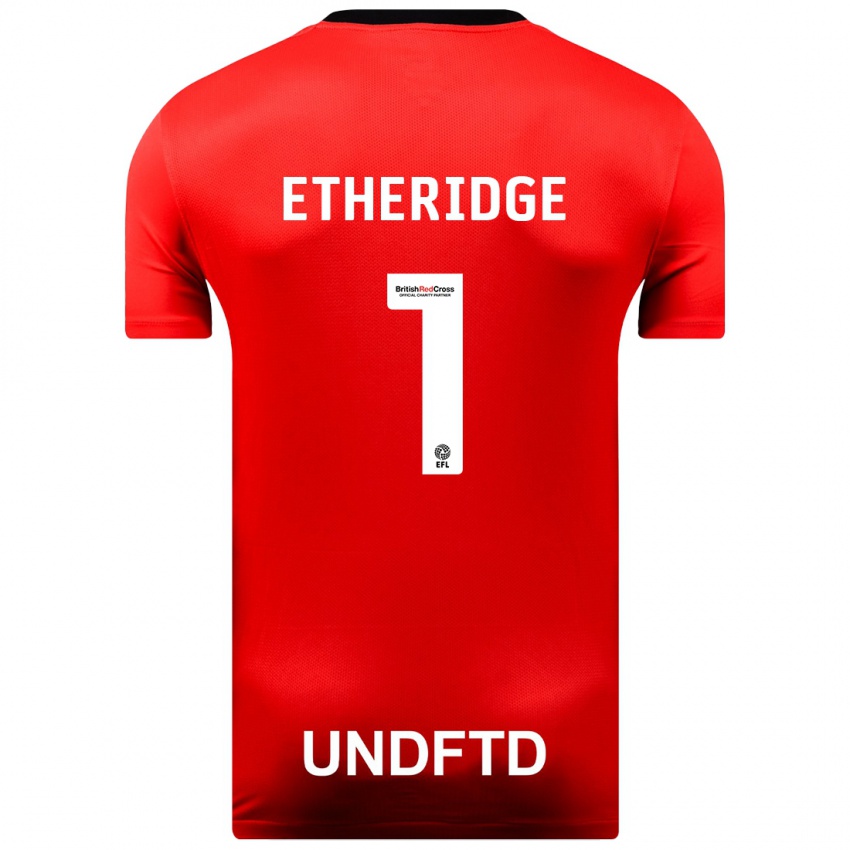 Kinder Neil Etheridge #1 Rot Auswärtstrikot Trikot 2023/24 T-Shirt Belgien