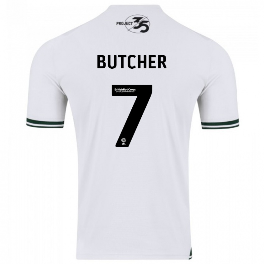 Kinder Matt Butcher #7 Weiß Auswärtstrikot Trikot 2023/24 T-Shirt Belgien