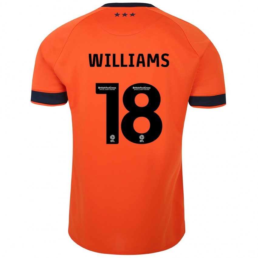 Kinder Brandon Williams #18 Orangefarben Auswärtstrikot Trikot 2023/24 T-Shirt Belgien
