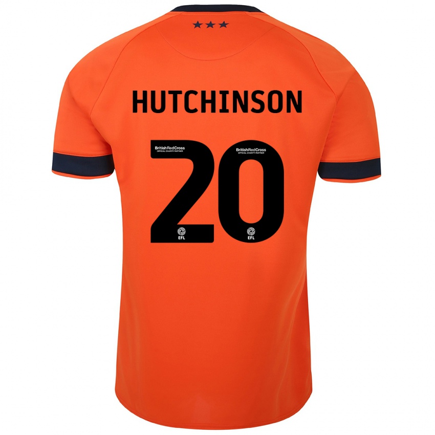 Kinder Omari Hutchinson #20 Orangefarben Auswärtstrikot Trikot 2023/24 T-Shirt Belgien