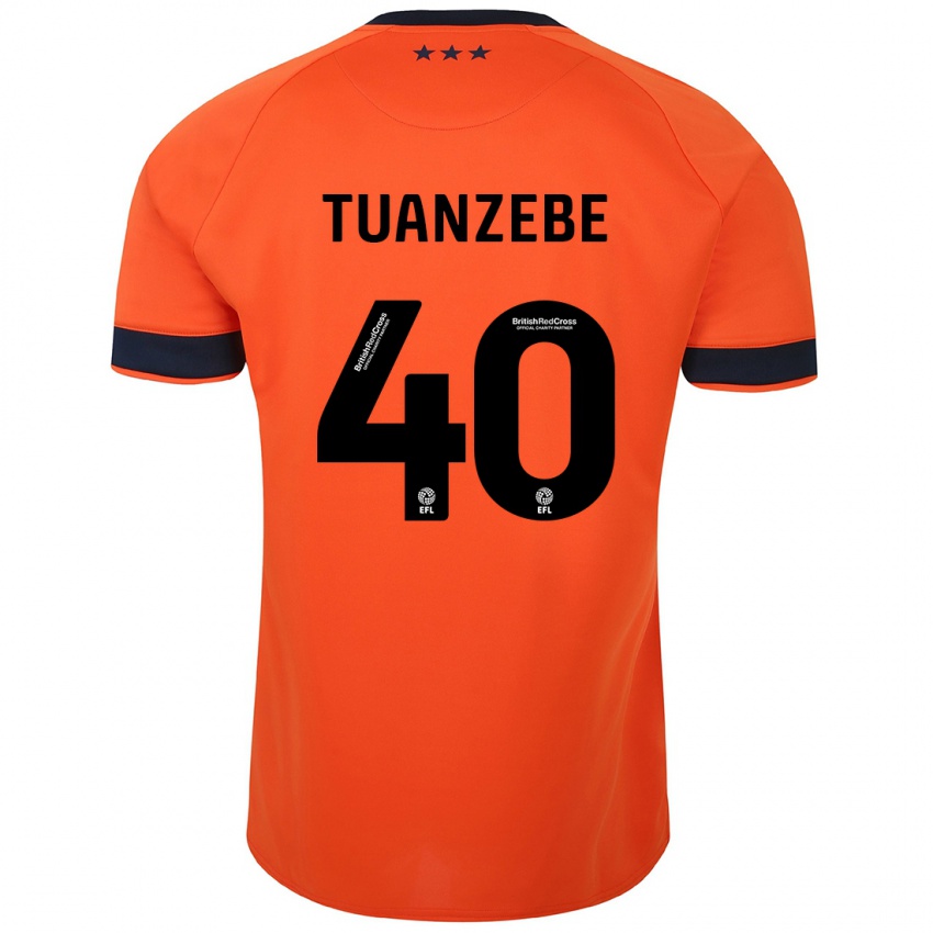 Kinder Axel Tuanzebe #40 Orangefarben Auswärtstrikot Trikot 2023/24 T-Shirt Belgien