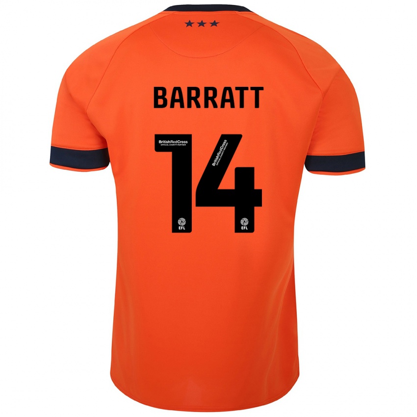 Kinder Zoe Barratt #14 Orangefarben Auswärtstrikot Trikot 2023/24 T-Shirt Belgien