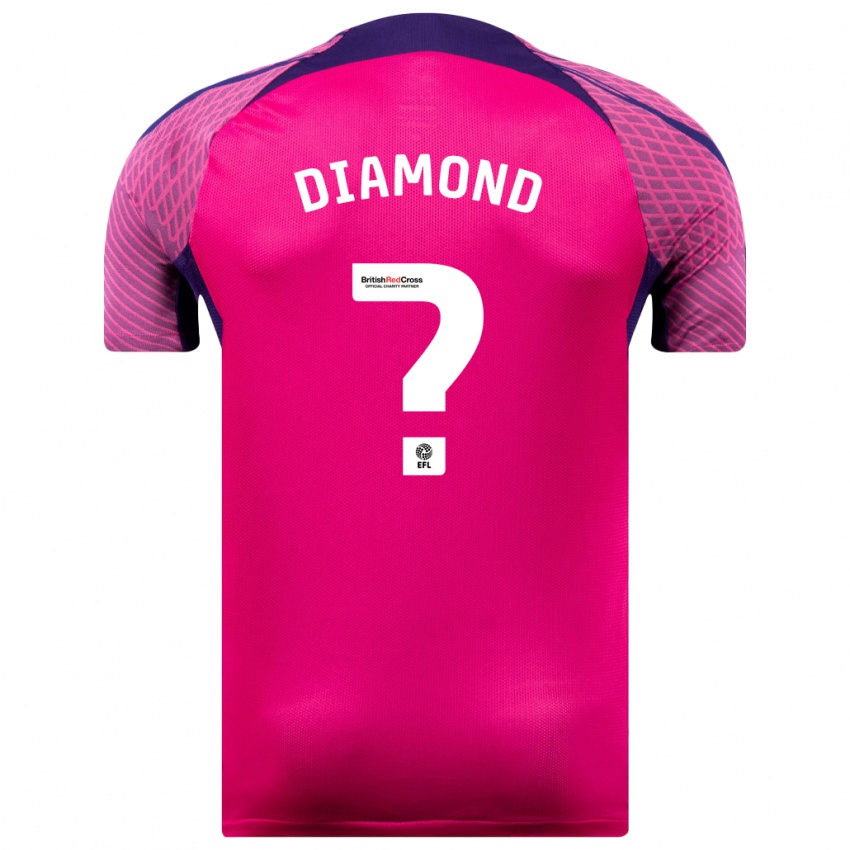 Kinder Jack Diamond #0 Lila Auswärtstrikot Trikot 2023/24 T-Shirt Belgien