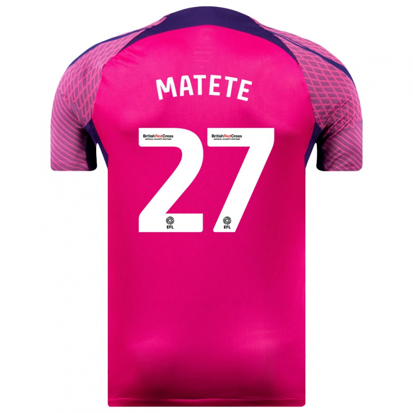 Kinder Jay Matete #27 Lila Auswärtstrikot Trikot 2023/24 T-Shirt Belgien