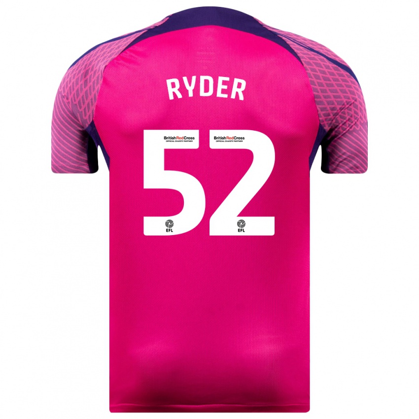Kinder Joe Ryder #52 Lila Auswärtstrikot Trikot 2023/24 T-Shirt Belgien