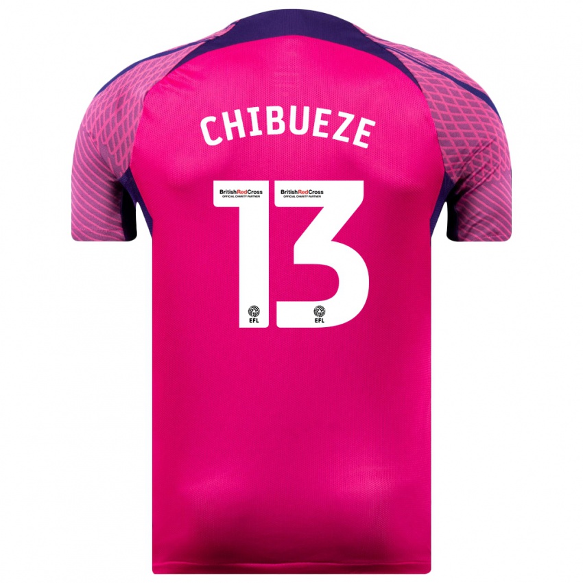 Kinder Kelechi Chibueze #13 Lila Auswärtstrikot Trikot 2023/24 T-Shirt Belgien