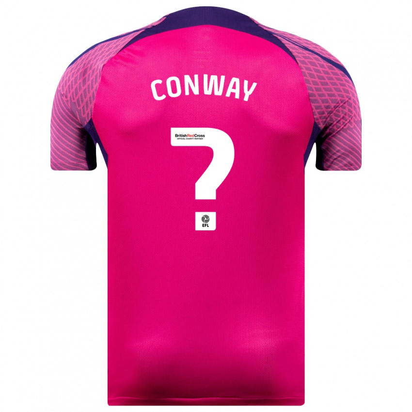 Kinder Monty Conway #0 Lila Auswärtstrikot Trikot 2023/24 T-Shirt Belgien