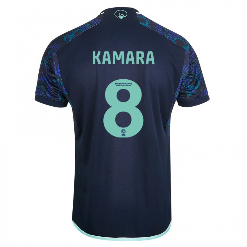 Kinderen Glen Kamara #8 Blauw Uitshirt Uittenue 2023/24 T-Shirt België