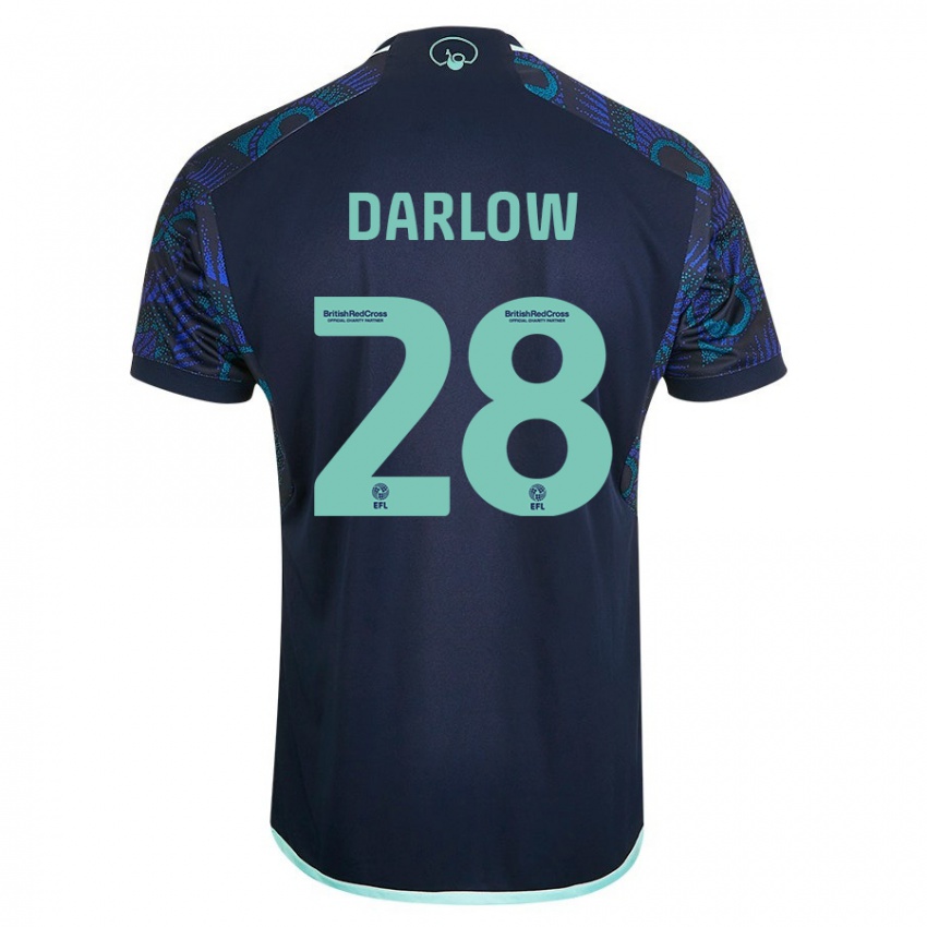 Kinderen Karl Darlow #28 Blauw Uitshirt Uittenue 2023/24 T-Shirt België
