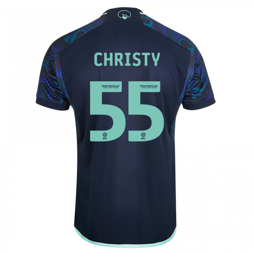 Enfant Maillot Harry Christy #55 Bleu Tenues Extérieur 2023/24 T-Shirt Belgique