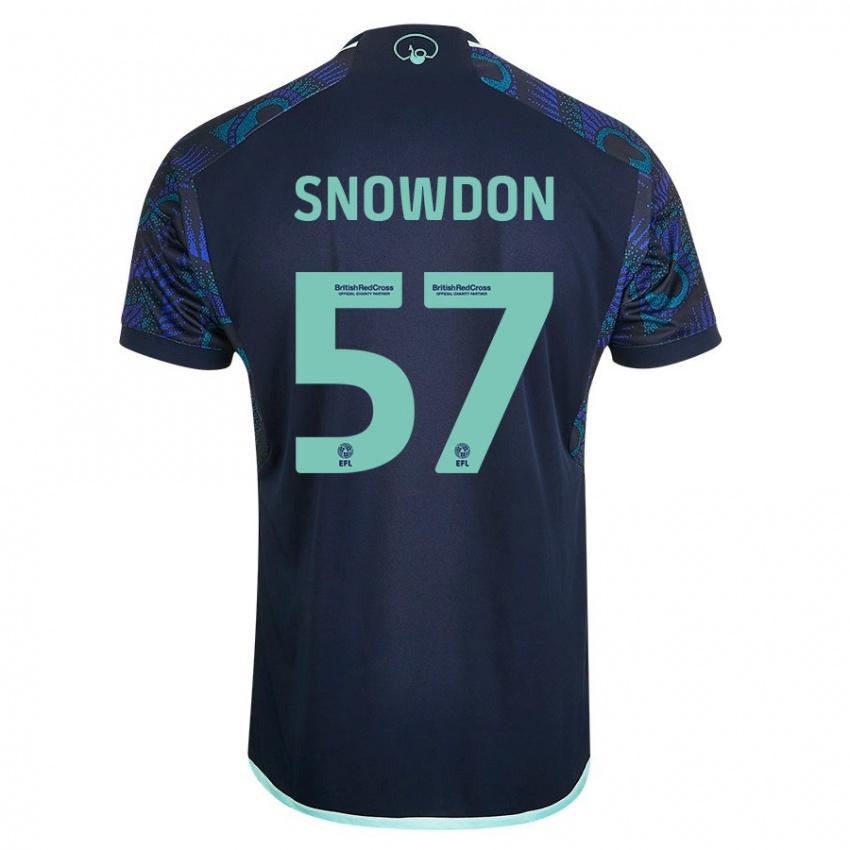 Kinderen Joe Snowdon #57 Blauw Uitshirt Uittenue 2023/24 T-Shirt België