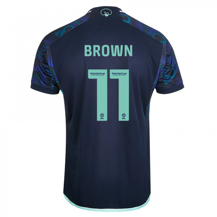 Kinderen Abbie Brown #11 Blauw Uitshirt Uittenue 2023/24 T-Shirt België