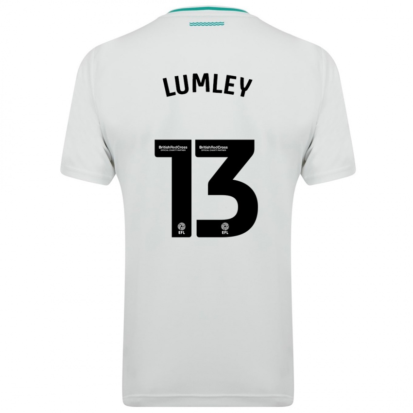 Enfant Maillot Joe Lumley #13 Blanc Tenues Extérieur 2023/24 T-Shirt Belgique