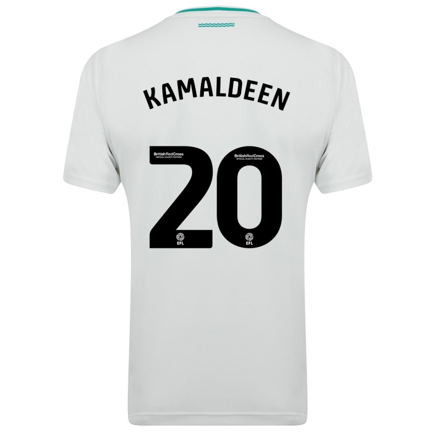 Kinder Kamaldeen Sulemana #20 Weiß Auswärtstrikot Trikot 2023/24 T-Shirt Belgien