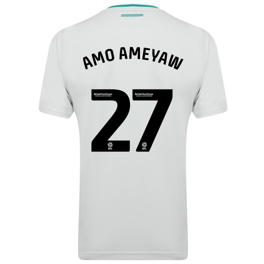 Kinder Samuel Amo-Ameyaw #27 Weiß Auswärtstrikot Trikot 2023/24 T-Shirt Belgien