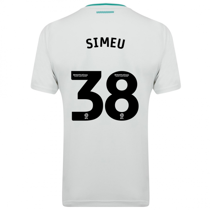 Enfant Maillot Dynel Simeu #38 Blanc Tenues Extérieur 2023/24 T-Shirt Belgique