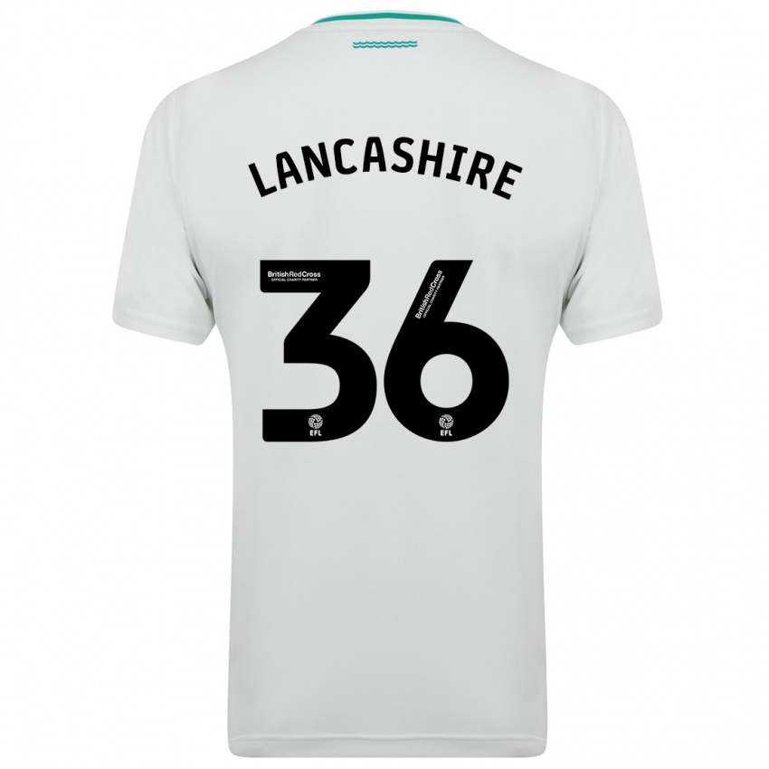 Kinder Olly Lancashire #36 Weiß Auswärtstrikot Trikot 2023/24 T-Shirt Belgien