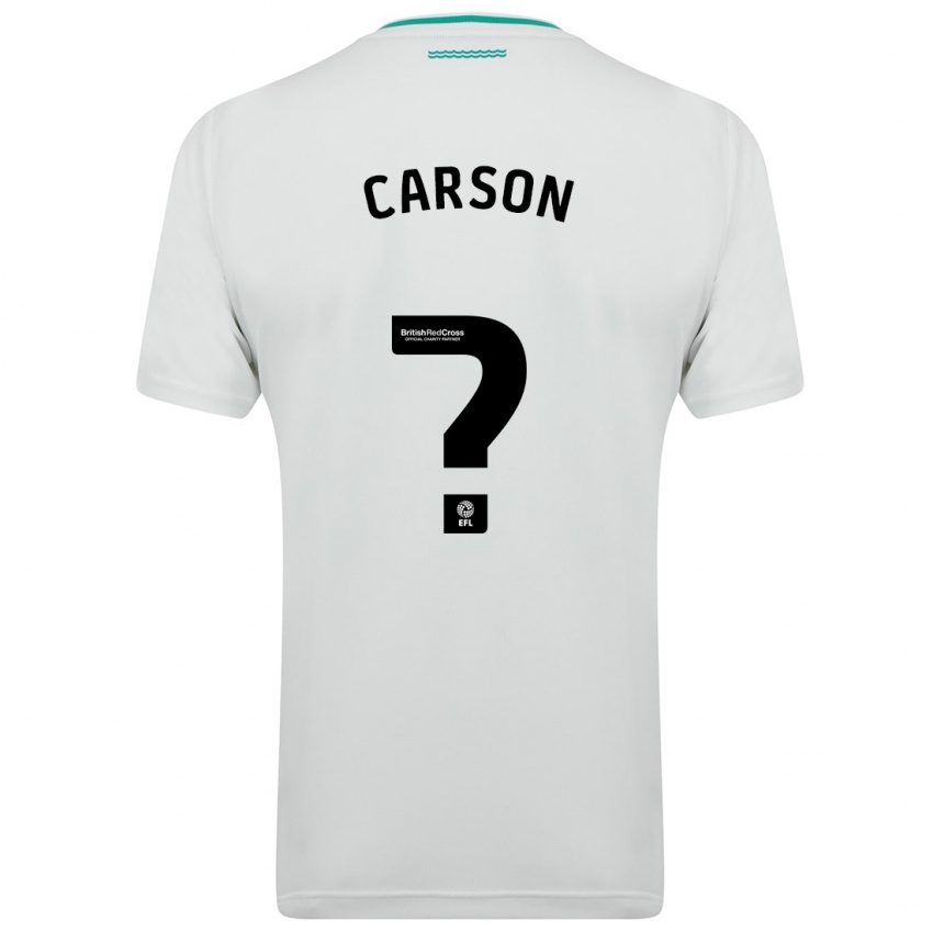 Enfant Maillot Matty Carson #0 Blanc Tenues Extérieur 2023/24 T-Shirt Belgique