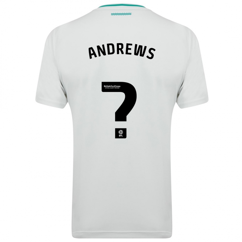 Enfant Maillot Joe Andrews #0 Blanc Tenues Extérieur 2023/24 T-Shirt Belgique