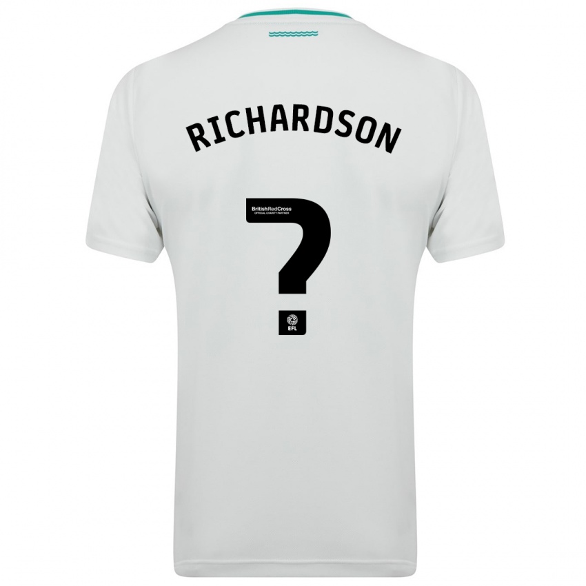 Kinder Cale Richardson #0 Weiß Auswärtstrikot Trikot 2023/24 T-Shirt Belgien