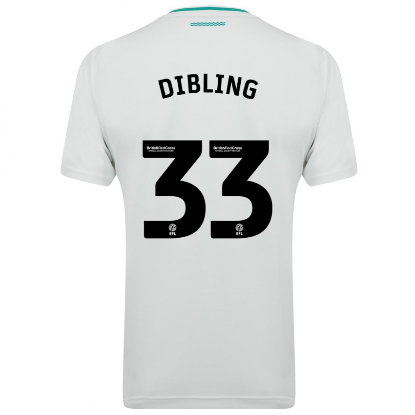 Enfant Maillot Tyler Dibling #33 Blanc Tenues Extérieur 2023/24 T-Shirt Belgique