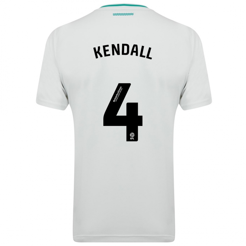 Kinder Lucia Kendall #4 Weiß Auswärtstrikot Trikot 2023/24 T-Shirt Belgien