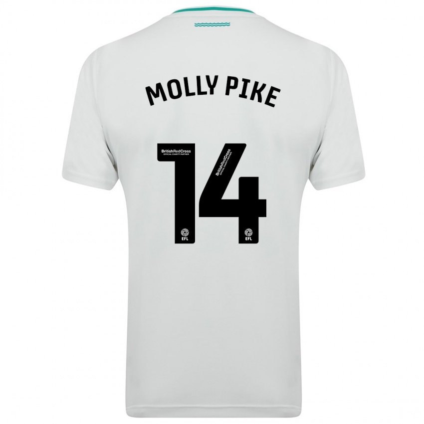 Kinder Molly Pike #14 Weiß Auswärtstrikot Trikot 2023/24 T-Shirt Belgien