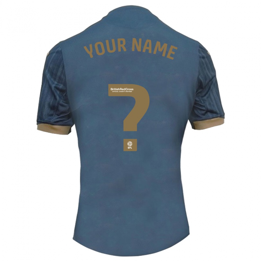 Kinder Ihren Namen #0 Dunkles Blaugrün Auswärtstrikot Trikot 2023/24 T-Shirt Belgien