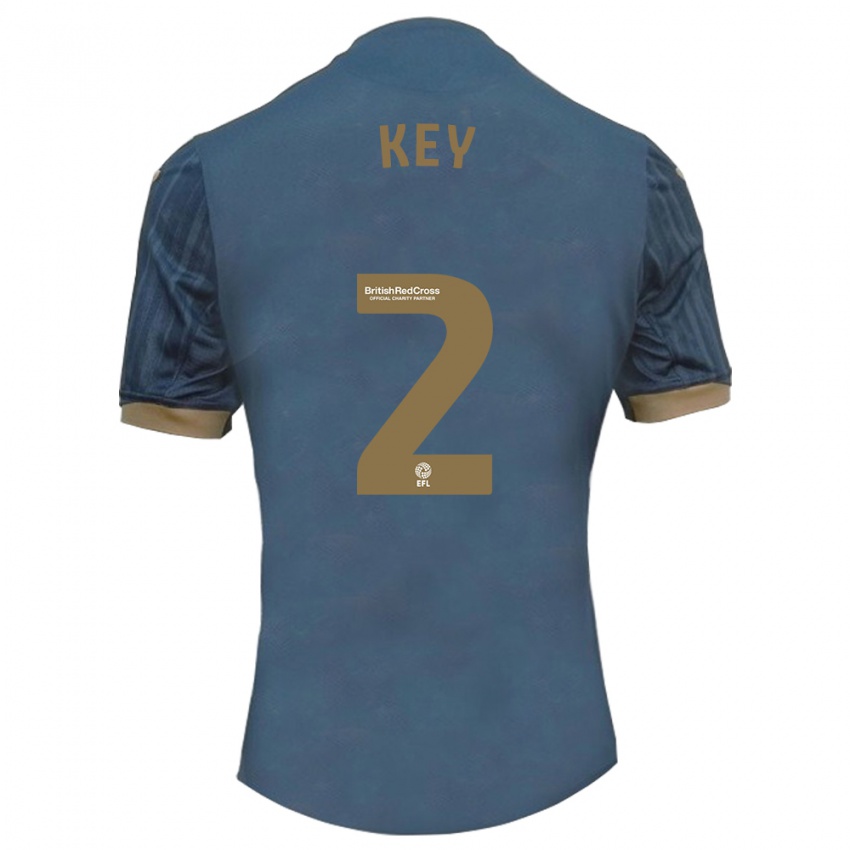 Kinder Josh Key #2 Dunkles Blaugrün Auswärtstrikot Trikot 2023/24 T-Shirt Belgien