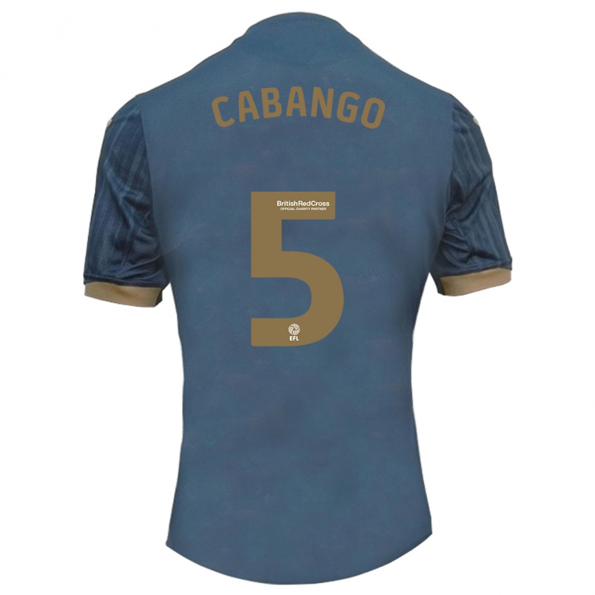 Kinder Ben Cabango #5 Dunkles Blaugrün Auswärtstrikot Trikot 2023/24 T-Shirt Belgien