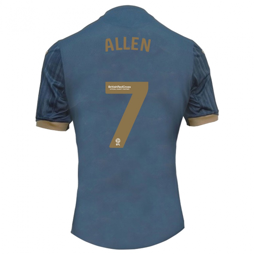 Kinder Joe Allen #7 Dunkles Blaugrün Auswärtstrikot Trikot 2023/24 T-Shirt Belgien