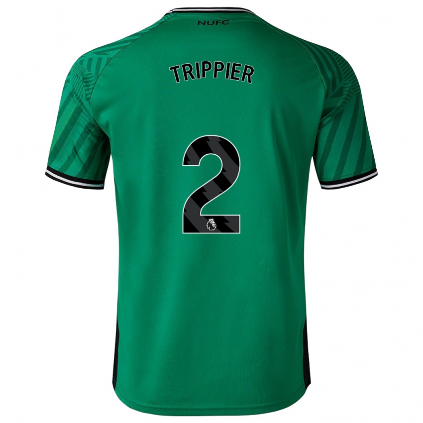 Kinder Kieran Trippier #2 Grün Auswärtstrikot Trikot 2023/24 T-Shirt Belgien