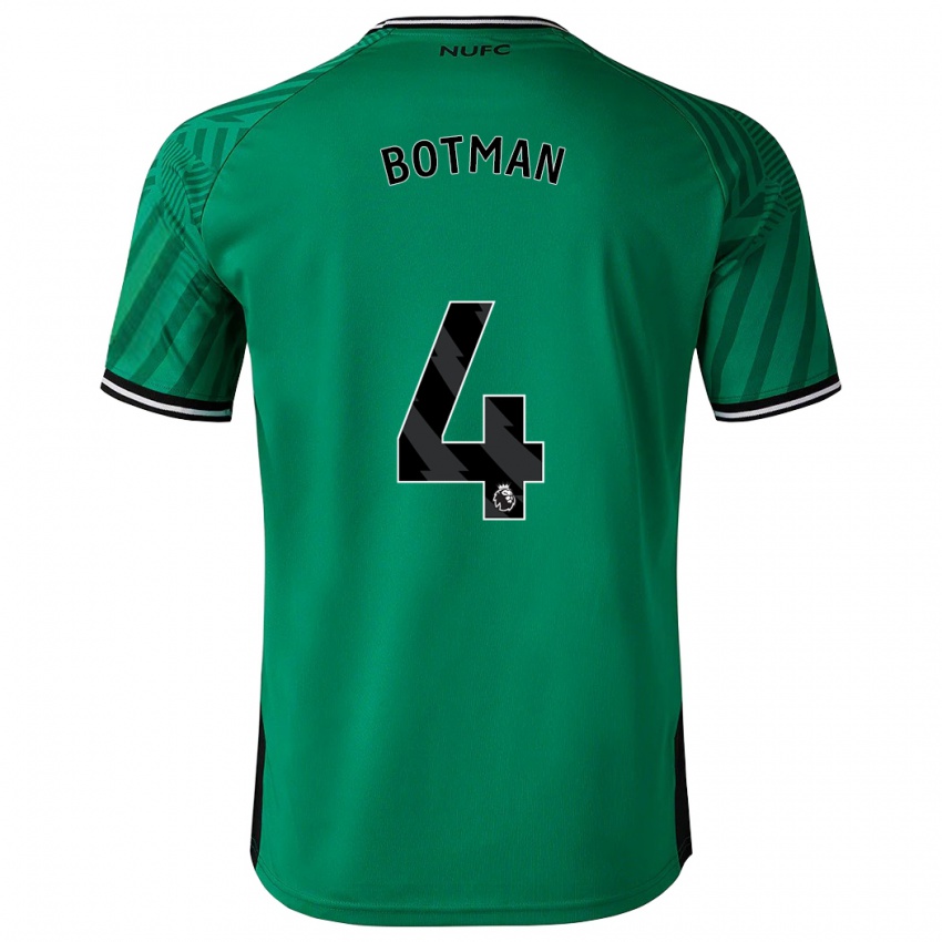 Kinder Sven Botman #4 Grün Auswärtstrikot Trikot 2023/24 T-Shirt Belgien