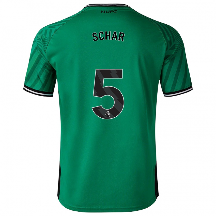 Enfant Maillot Fabian Schär #5 Vert Tenues Extérieur 2023/24 T-Shirt Belgique